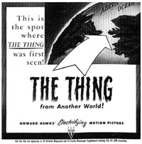 The Thingin mainos Motion Picture Heraldissa 7.4.1951
